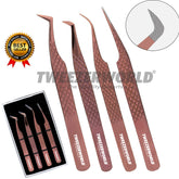 Tweezers for Eyelashes Extension Shop Now - TWEEZER WORLD